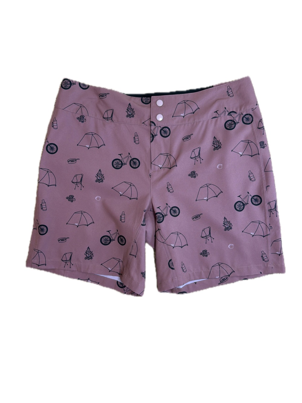Wild Rye Ruby Mountain Bike Shorts in Camp Mauve Print - Picture 7 of 9